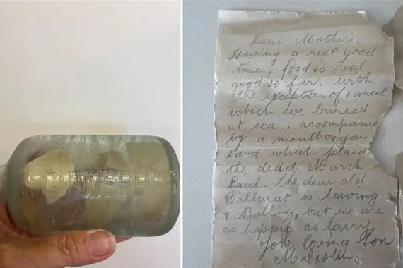 بعد 100 عام العثور على رسائل من الحرب العالمية الأولى داخل زجاجة