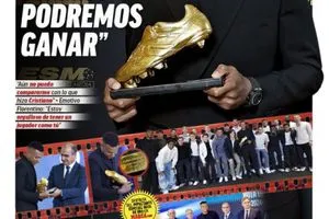 غلاف الماركا مبابي والحذاء الذهبي