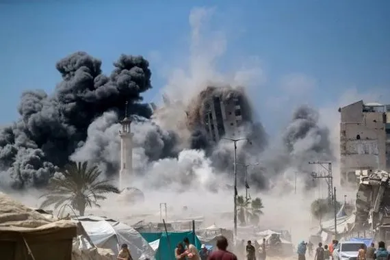 عمليات نسف ضخمة للكيان الصهيوني شرق خان يونس