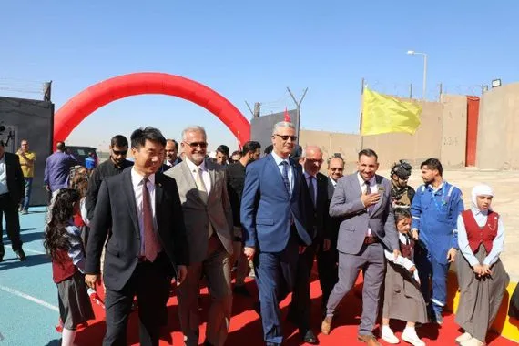 وزير النفط يفتتح مشروع انشاء ضفتي النفط OT2 OT3 في حقل غرب القرنة 1