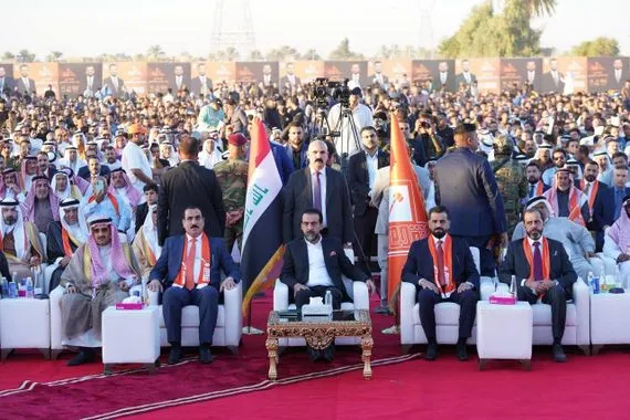 الحلبوسي يحضر تجمّعاً جماهيرياً لمرشَّح تقدم رعد عباس الدليمي في التاجي