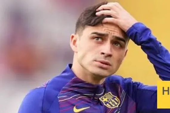 صورة بيدري في المونتجويك لدعم برشلونة ضد التشي