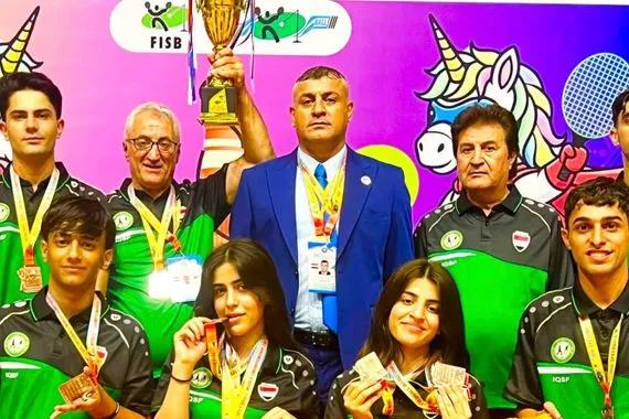 10 ميداليات ملونة العراق الثالث عالمياً بكرة السرعة شفق نيوز