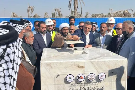 العيداني يضع حجر الأساس لمحطة تصفية ماء قضاء الصادق وكالة بغداد اليوم الاخبارية