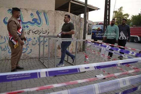بالصور استعدادات مراكز الاقتراع لاستقبال الناخبين للتصويت العام وكالة الانباء العراقية واع