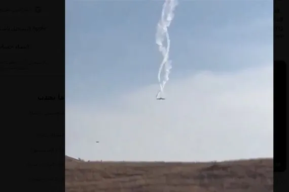 شاهد سقوط حر عمودي لطائرة عسكرية تركية ومقتل 20 جنديا فيديو