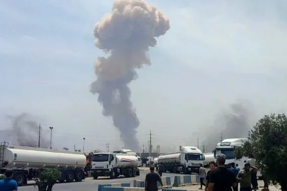 ايران إصابات بانفجار داخل محطة وقود