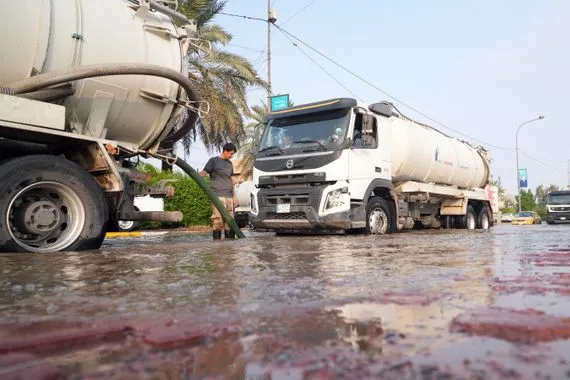 موجة أمطار تغمر بغداد وجهود مكثفة لتصريف المياه جريدة الصباح