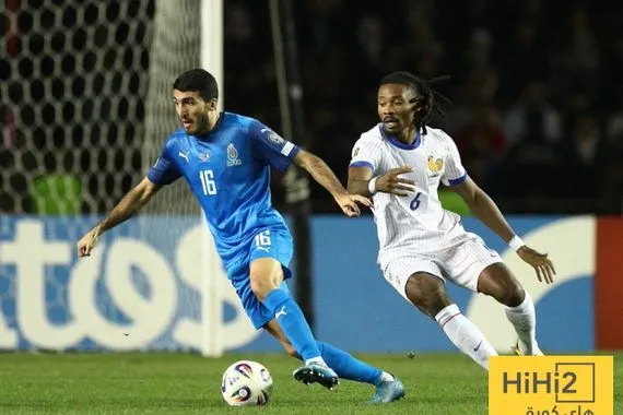 احصائيات الشوط الاول من مباراة فرنسا و أذربيجان