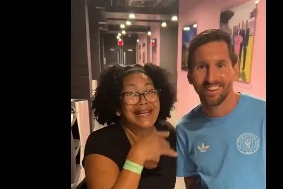 ميسي يتسبب بورطة لامراة