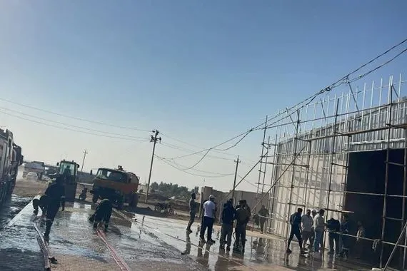 كركوك حريق كبير يلتهم مخزناً والتحقيق يجري مع عمال سوريين صور شفق نيوز