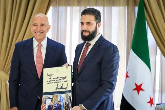 الشرع يتسلم رسالة من ترامب ستكون قائدا عظيما