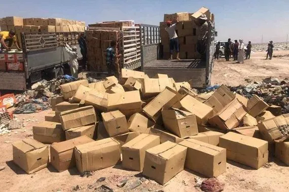 إتلاف نحو ثلاثة أطنان من المواد الغذائية منتهية الصلاحية في عويريج وأبو غريب