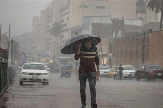 حتى الثلاثاء امطار متواصلة وحرارة تقترب من الانجماد