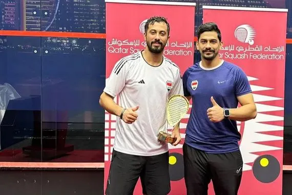 العراقي حسنين عبيد يُتوج بالذهب في بطولة قطر الدولية للاسكواش شفق نيوز