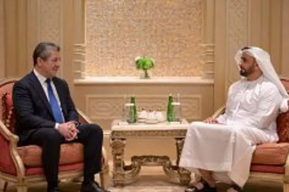 البارزاني وآل نهيان يستعرضان أوضاع العراق والمنطقة