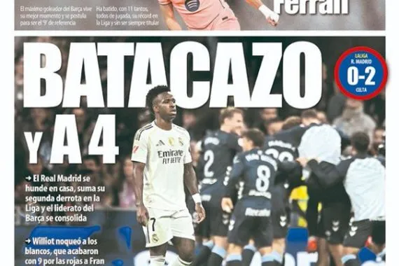 هزيمة الريال تتصدر غلاف الموندو الكتالونية