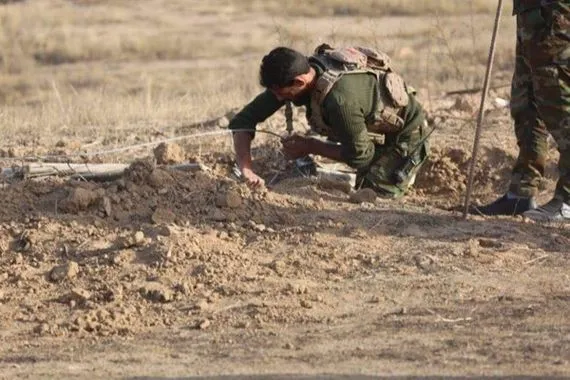 الحشد الشعبي يبطل مفعول جسم مفخخ غربي الرمادي