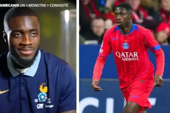 أوباميكانو يرحب باللعب مع ديمبيلي في باريس سان جيرمان