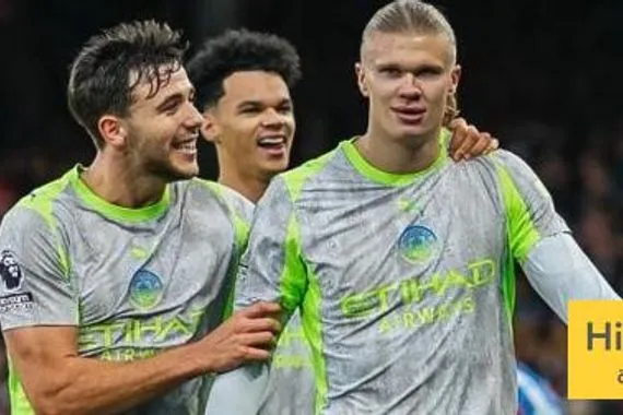 منشور هالاند بعد الفوز على كريستال بالاس