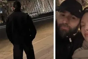 صور كريم بنزيما وزوجته في متحف اللوفر بباريس