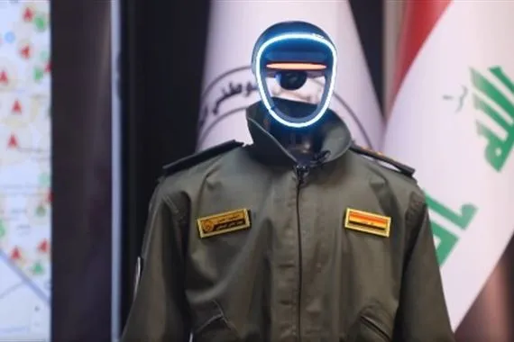 الضابط الروبوت أبو علي البصري النقيب حسن اخلاقي ولعب دورا أساسيا بحماية الانتخابات