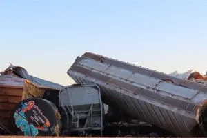 تسرب مواد كيميائية وحريق بعد انحراف قطار بولاية كنتاكي