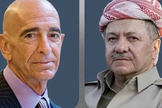 تفاصيل اتصال هاتفي بين مسعود بارزاني وتوم باراك شفق نيوز