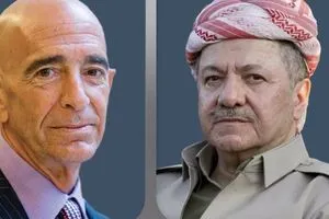 تفاصيل اتصال هاتفي بين مسعود بارزاني وتوم باراك شفق نيوز