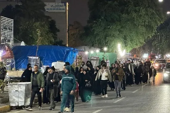 بالصور الطرق المؤدية الى الكاظمية قبل 3 أيام من الزيارة الرجبية