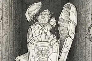 خامنئي يرد على تهديدات ترمب بصورة تمثال محطم ستسقط مثل فرعون شفق نيوز