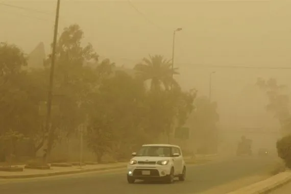 رياح محملة بالغبار تغادر الانبار وتداهم وسط وجنوب العراق