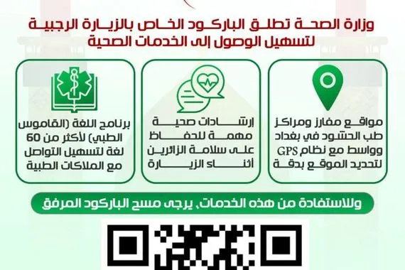 الصحة تطلق الباركود الخاص بالزيارة الرجبية لتسهيل الوصول إلى الخدمات الصحية وكالة الانباء العراقية واع
