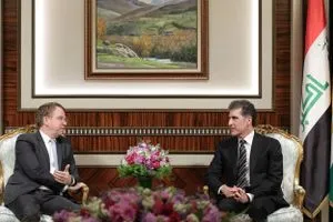 تشكيل رئاسات العراق وتطورات المنطقة على طاولة نيجيرفان بارزاني والسفير الفرنسي شفق نيوز