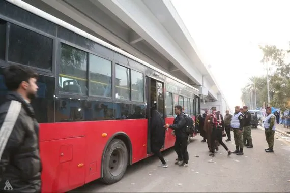 وزارة النقل التفويج العكسي للزائرين يسير بانسيابية عالية وكالة الانباء العراقية واع