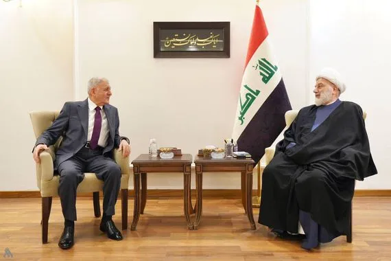 رئيس الجمهورية والشيخ حمودي يؤكدان ضرورة تكامل أدوار السلطات الدستورية وكالة الانباء العراقية واع