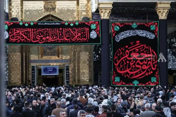 بالصور جموع الزائرين تحيي ذكرى استشهاد الإمام الكاظم عليه السلام في الكاظمية المقدسة وكالة الانباء العراقية واع