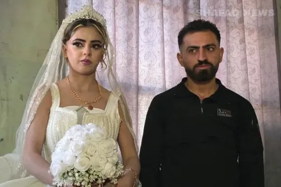سوريا زفاف كوردي داخل مأوى للنازحين في القامشلي صور شفق نيوز