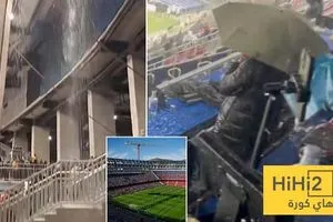 فضيحة الكامب نو صورة لابورتا تحت المطر تكشف فوضى المشروع وكذبة الـ1500 مليون يورو